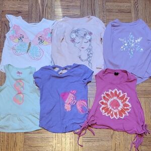 Girls Lot Of 6 Size XS shirts
